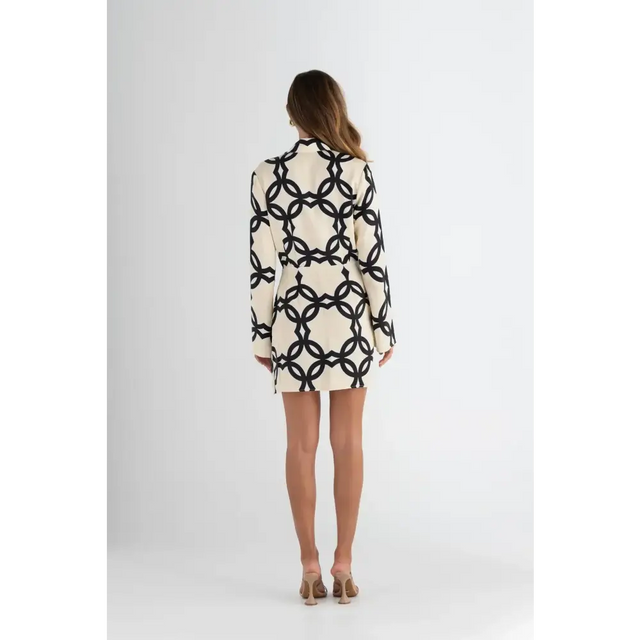 Pasduchas Covert Shirt Dress Size in Black and Cream AU 10 - 10 / Print - Dresses