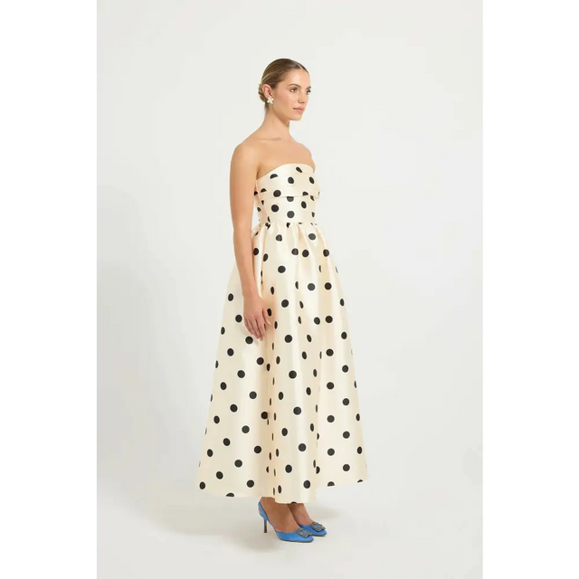 Pasduchas Dottie Strapless Midi Dress - 8 / White - Dresses