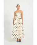 Pasduchas Dottie Strapless Midi Dress - 8 / White - Dresses