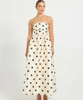 Pasduchas Dottie Strapless Midi Dress Cream - 12 / White - Dresses