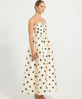 Pasduchas Dottie Strapless Midi Dress Cream Size 6 & 10 - Dresses