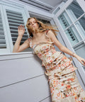 Pasduchas Lemonade Lady Midi Beige Floral Print Size 10 - Dresses