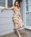 Pasduchas Lemonade Lady Midi Beige Floral Print Size 10 - Dresses