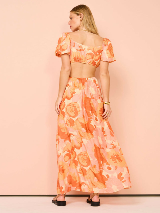 Peony Forever Maxi Dress In Paloma - 10 / Orange - Dresses