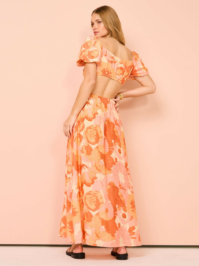Peony Forever Maxi Dress In Paloma - 10 / Orange - Dresses