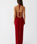 Peppermayo Champagne Coastline Dark Red Maxi Dress - 6 / Red - Dresses