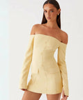 Peppermayo Dominique Blazer Dress Yellow - 8 / Yellow - Dresses