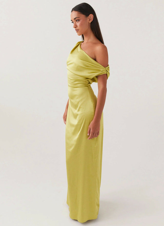 Peppermayo Heart Of Glass Satin Maxi - 12 / Yellow - Dresses