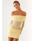 Peppermayo No Doubt Mini Dress Yellow - 8 / Yellow - Dresses