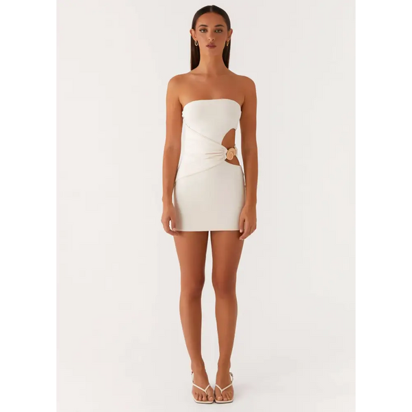 Peppermayo So Iconic Mini Dress Ivory Passion