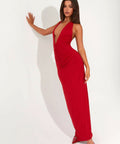 Peppermayo Whisked Away Halterneck Maxi Dress - 10 / Red - Dresses