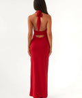 Peppermayo Whisked Away Halterneck Maxi Dress - 10 / Red - Dresses