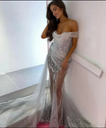 Portrait & Scarlett Silver Gown - 10 / Silver - Dresses