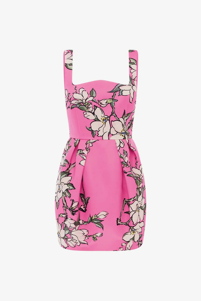 Leo Lin Piper Mini Dress - Pink Magnolia Print