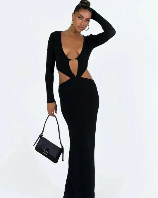 Princess Polly Everton Dress - 6 / Black - Dresses