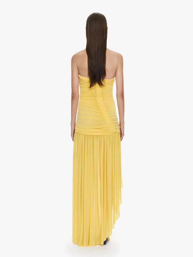 Christopher Esber Arced Orion Strapless Gown in Soleil