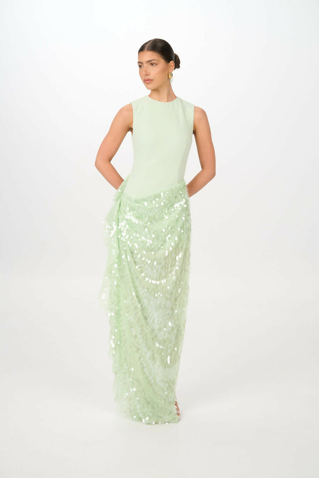 Jefre Sei Zoi Gown Green
