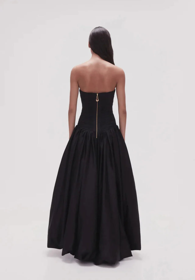 AJE Violette Bubble Hem Maxi Dress // Size 10 // Black