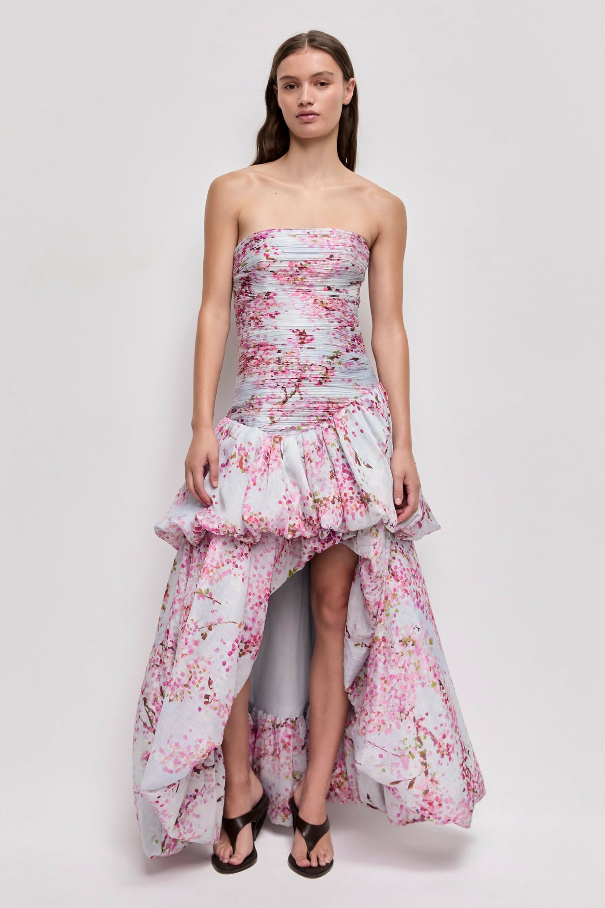 Aje Ambrose Gown in Cherry Blossom – designer dress hire