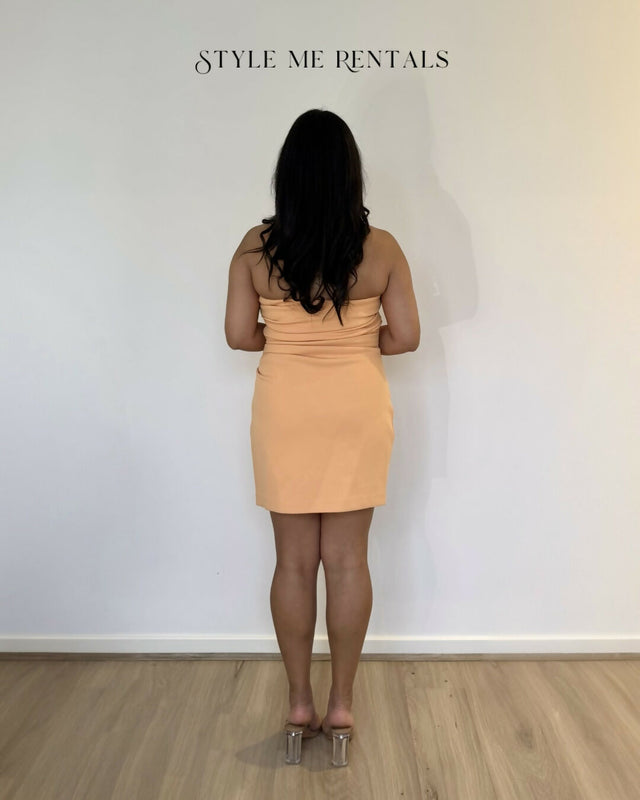 Misha Alston Crepe Mini Dress Tangerine