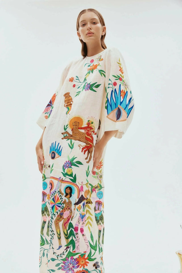 ALEMAIS Meagan Midi Dress Print