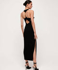 Rachel Gilbert Blaine Gold Chain Detail Gown - 6 / Black - Dresses