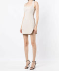 Rachel Gilbert Blaise Mini Dress Stone Size 4/AU 14 - 14 / Nude - Dresses