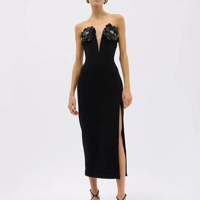 Rachel Gilbert Bowie Dress - 8 / Black - Dresses