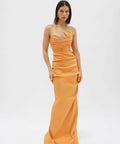 Rachel Gilbert Cheri Gown In Orange Size 6 8 - Dresses