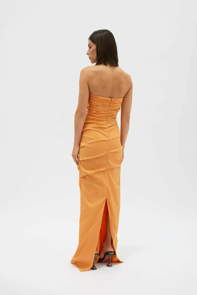 Rachel Gilbert Cheri Gown In Orange Size 6 8 - Dresses