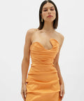 Rachel Gilbert Cheri Gown In Orange Size 6 8 - Dresses