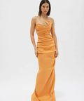 Rachel Gilbert Cheri Maxi Gown - 12 / Orange - Dresses