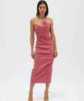 Rachel Gilbert Cheri Midi Dress Size 10 - 10 / Pink - Dresses
