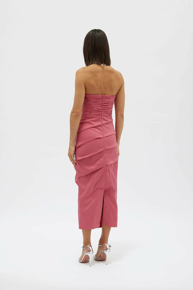 Rachel Gilbert Cheri Midi Dress Size 10 - 10 / Pink - Dresses