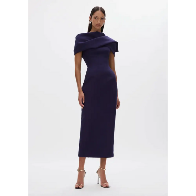 Rachel Gilbert Clara Midi Dress Purple Size 6 8 & 10 - Dresses
