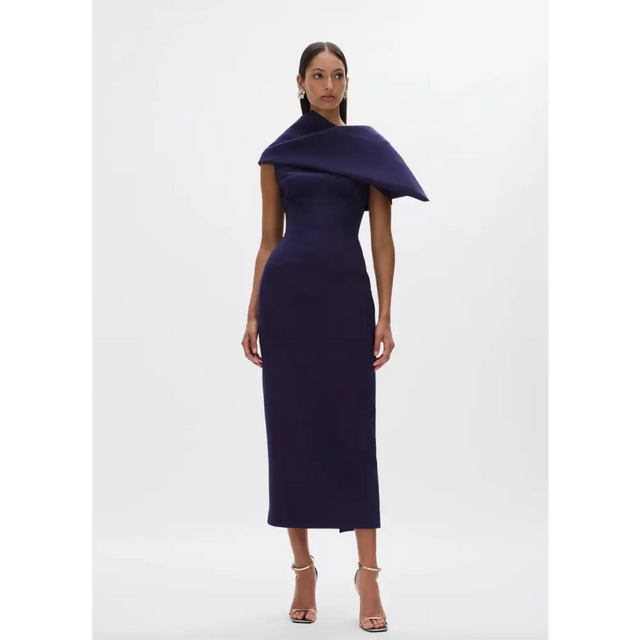 Rachel Gilbert Clara Midi Dress Purple Size 6 8 & 10 - Dresses