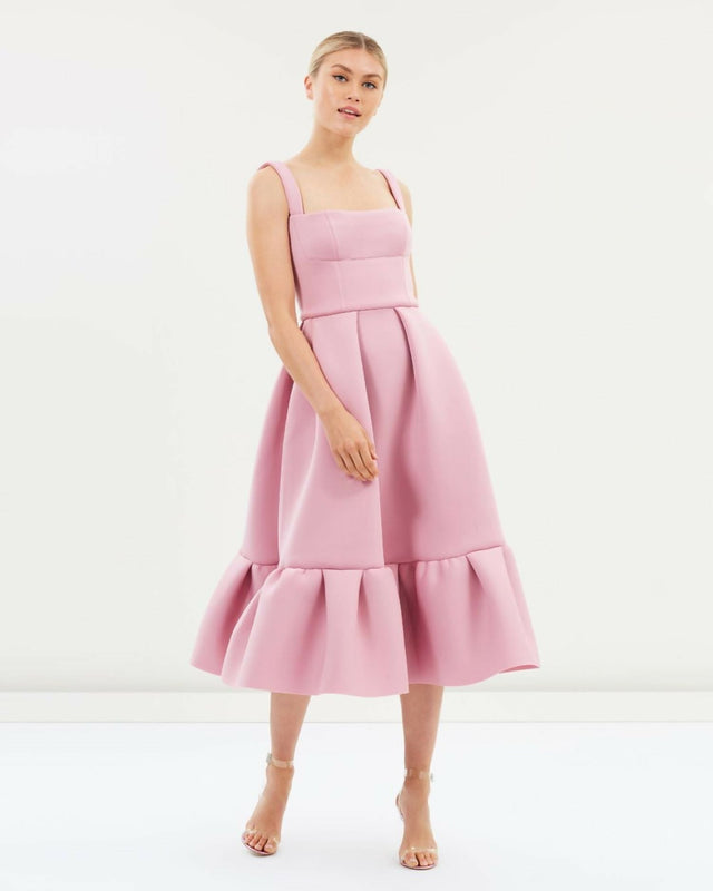 RachelGilbertCoraMidiDressinPink