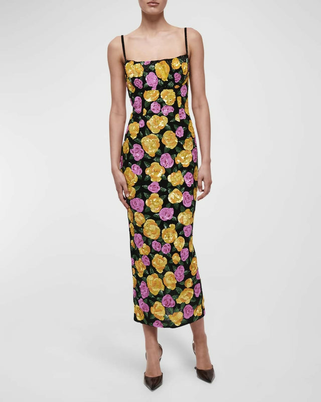Rachel Gilbert Dallas Midi Dress Floral Size 1 / AU 8 - Dresses