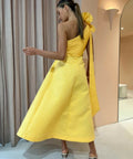 Rachel Gilbert Emilano Dress in Lemon Drop - 8 / Yellow - Dresses