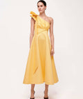 Rachel Gilbert Emiliano One Shoulder Gown Size 6 - 6 / Yellow - Dresses