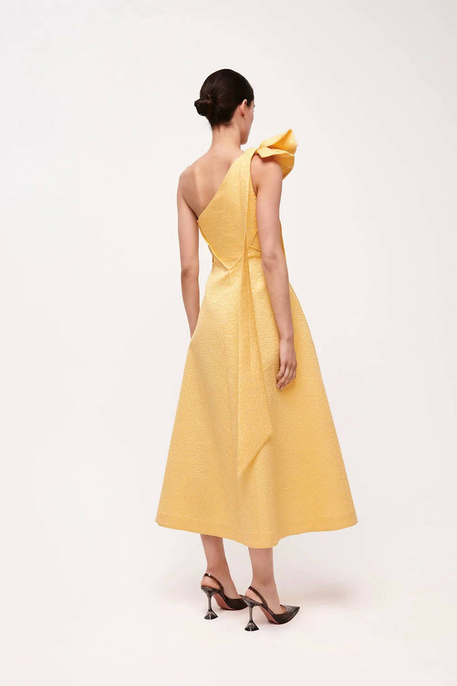 Rachel Gilbert Emiliano One Shoulder Gown Size 6 - 6 / Yellow - Dresses