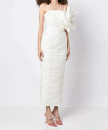 Rachel Gilbert Evana Midi Dress - 6 / White - Dresses
