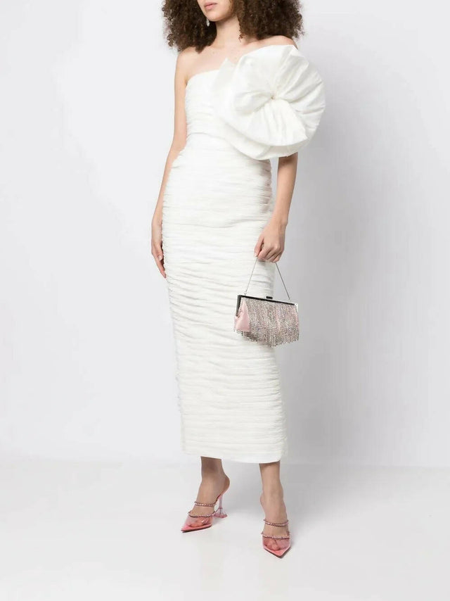 Rachel Gilbert Evana Midi Dress - 6 / White - Dresses
