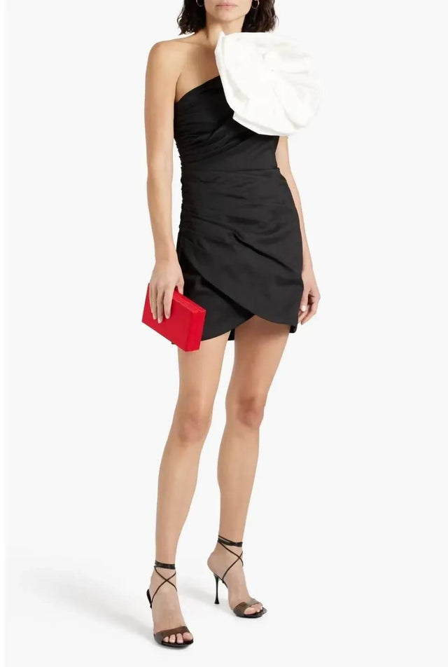 Rachel Gilbert Evana Mini Black White Dress in Size 12 14 - Dresses
