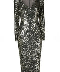 Rachel Gilbert Fleur Dress Gunmetal - 12 / Silver - Dresses