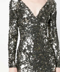 Rachel Gilbert Fleur Dress Gunmetal - 12 / Silver - Dresses