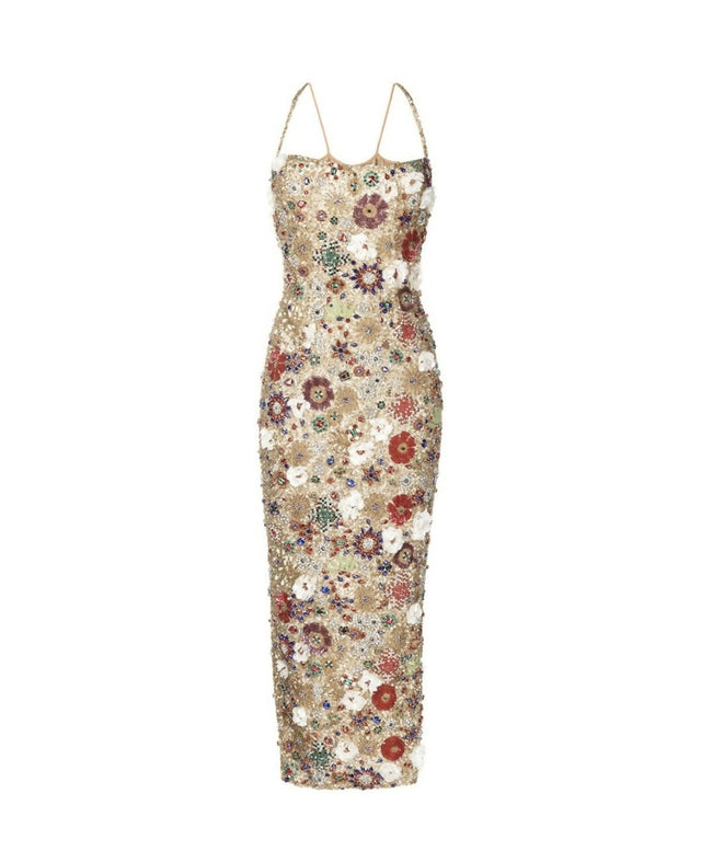 Rachel Gilbert Francesca Gown Gold