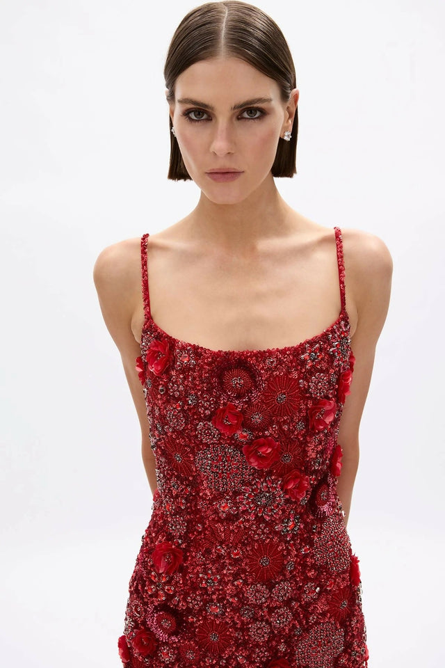 Rachel Gilbert Francesca Gown in Red - 8 / Red - Dresses
