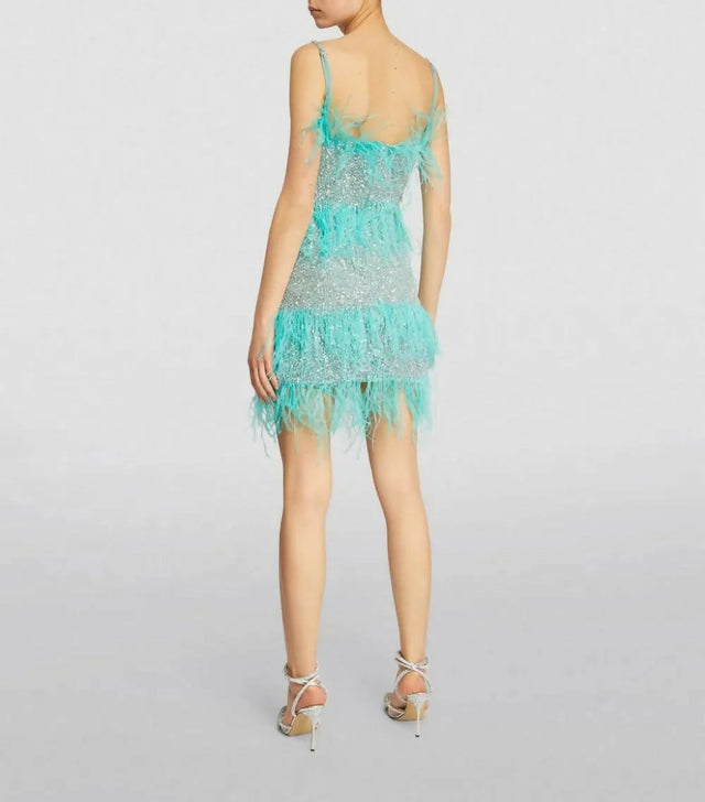 Rachel Gilbert Frenchy Mini Size 10 - 10 / Turquoise - Dresses