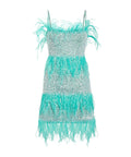 Rachel Gilbert Frenchy Mini Size 10 - 10 / Turquoise - Dresses